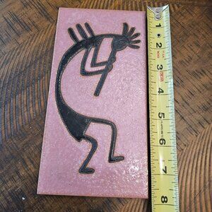 Southwestern Indigenous Art Kokopelli Terra Cotta Tile Wall Plaque